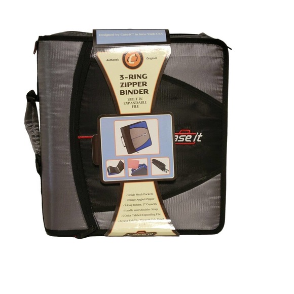 BRAND NEW Case-it Zipper 3-Ring Binder For School College Work Organization - Picture 1 of 5